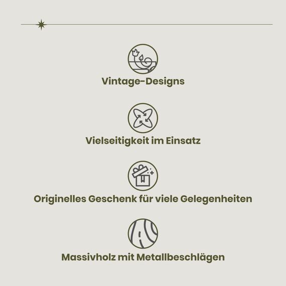 BRYNNBERG Piraten-Schatztruhe-Aufbewahrungsbox – robuste Holz- und Metallkonstruktion – Vintage-Design – klein mit Schloss 20 x 11 x 11 cm