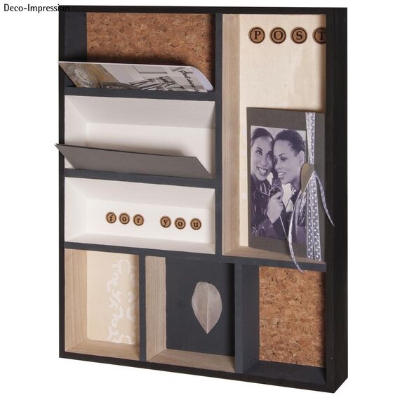 Rayher Holz Setzkasten, Deko Regal, Holz FSC zertifiziert, Sammlerbox, 30 x 38 x 5,2 cm, 7 Fächer, 62697000