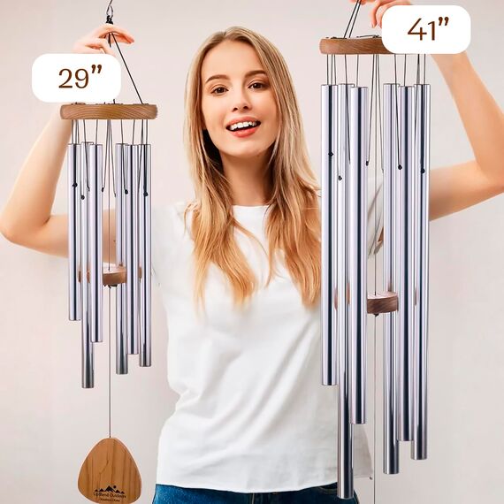 UpBlend Outdoors Wind Chimes for People who Like Their Neighbors 2 - an Amazing Addition to a Patio, Porch, Garden, or Backyard - 41" Total Length