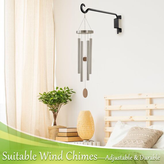 Qiang Ni Pflanzenaufhänger im Freien: 30,5 cm Vogelfutterstation Halterung für Garten Terrasse Dekor - Schwenkbare verstellbare Wandhalterung Pflanzenhaken zum Aufhängen von Blumenkörben