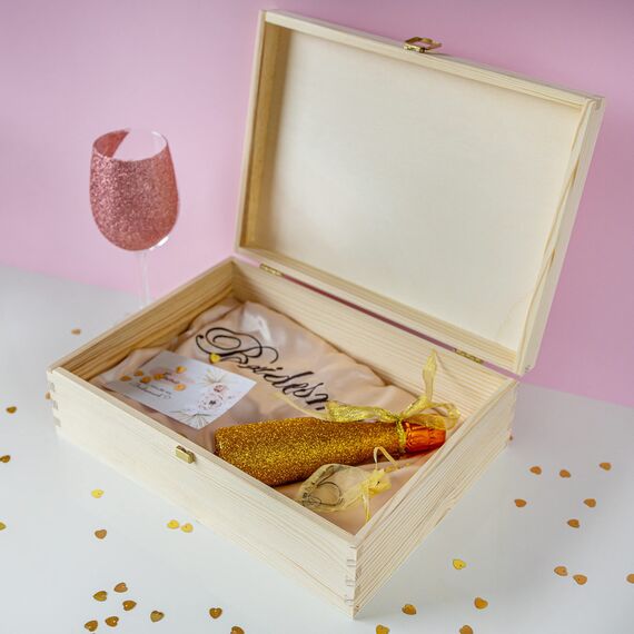 Creative Deco A4 Holzkiste mit Deckel | 33,8 x 24,8 x 10 cm (+/- 1 cm) | Unlackierte Aufbewahrungs-Box | Große Schatulle | Große Holzbox Ideal zur Lagerung der Wertsachen, Spielzeugen und Werkzeugen