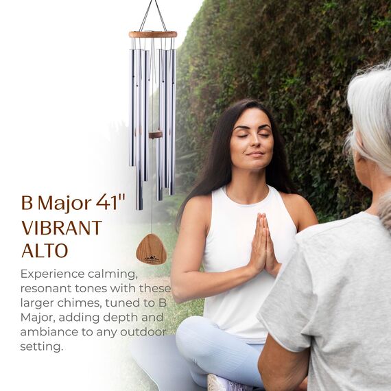 UpBlend Outdoors Wind Chimes for People who Like Their Neighbors 2 - an Amazing Addition to a Patio, Porch, Garden, or Backyard - 41" Total Length