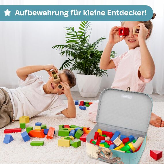 Jewelkeeper - Pappkoffer, Satz von 3 - Storage Geschenkboxen für Geburtstag, Hochzeit, Kinderzimmer, Büro Dekoration, Displays, Spielzeug, Fotos - Vintage Weltkarte Aufbewahrungsboxen