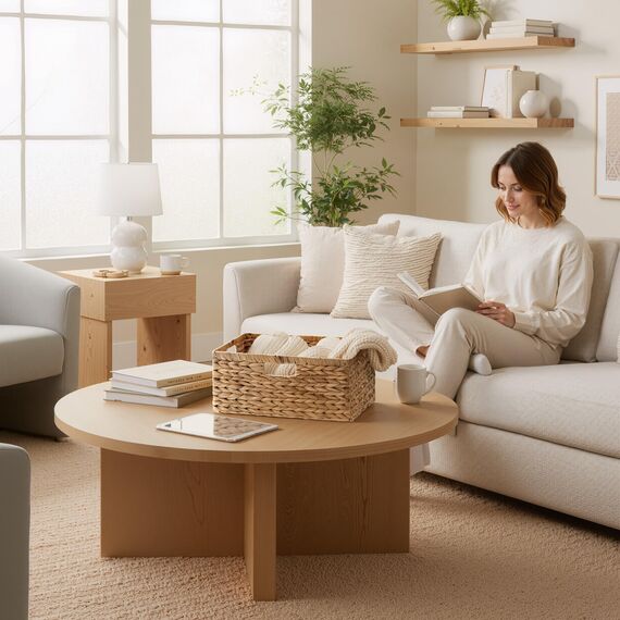 StorageWorks extra große Aufbewahrungskörbe aus Wasserhyazinthe, moderner Aufbewahrungsbox geflochten, platzsparende Körbe für Regal, Wasserhyazinthenkörbe geflochten mit Griffen, 1 Stück