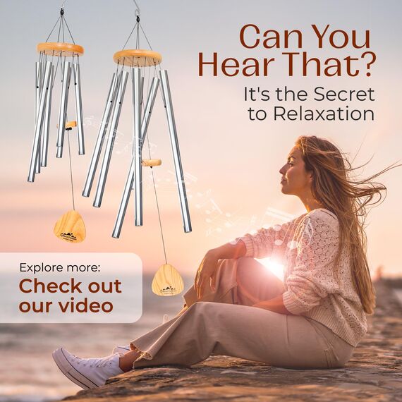 UpBlend Outdoors Wind Chimes for People who Like Their Neighbors 2 - an Amazing Addition to a Patio, Porch, Garden, or Backyard - 41" Total Length