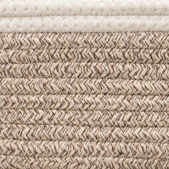 LA JOLIE MUSE Baumwollseil Aufbewahrungskörbe, stapelbare multifunktionelle Organizer Körbe, 30.5cm, 3er Set Weiß & Wüste