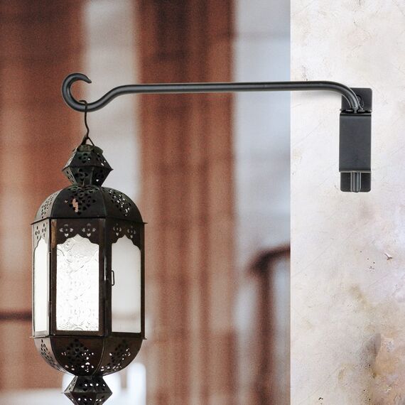 Qiang Ni Pflanzenaufhänger für den Außenbereich: 40,6 cm Vogelfutterstation für Garten, Terrasse, Dekoration, 2 Stück, drehbare, verstellbare Wandhalterung, Pflanzenhaken zum Aufhängen von