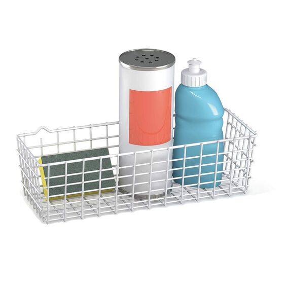 Metaltex 361700 Allzweckkorb, Weiß, 12 x 33 x 9 cm (Packung mit 2)