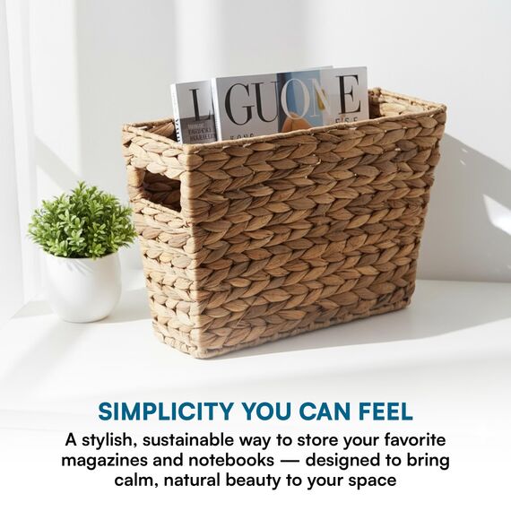 Honey-Can-Do STO-02883 Korb aus Wasserhyazinthe, 39,5 x 13 x 25,4 cm (L x B x H)