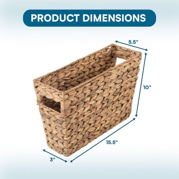 Honey-Can-Do STO-02883 Korb aus Wasserhyazinthe, 39,5 x 13 x 25,4 cm (L x B x H)