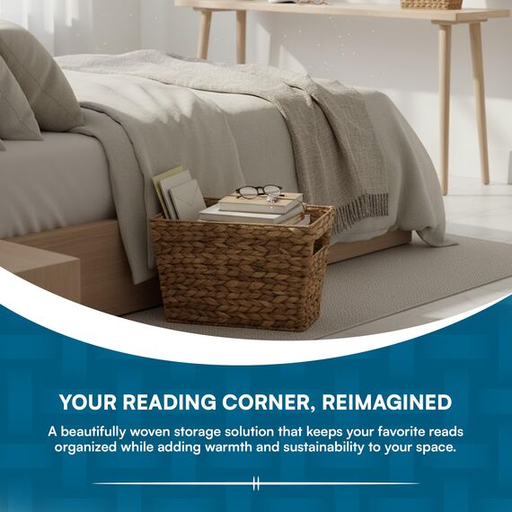 Honey-Can-Do STO-02883 Korb aus Wasserhyazinthe, 39,5 x 13 x 25,4 cm (L x B x H)