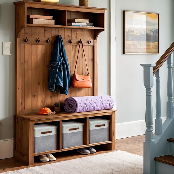 DECOMOMO Aufbewahrungsboxen mit Deckel, Aufbewahrungswürfel, 33 x 33 x 33 cm, Stoff-Organizer, Aufbewahrung für Kleiderschrank, Spielzeug, Regale, Büro, Zuhause und Kinderzimmer (Grau und Weiß