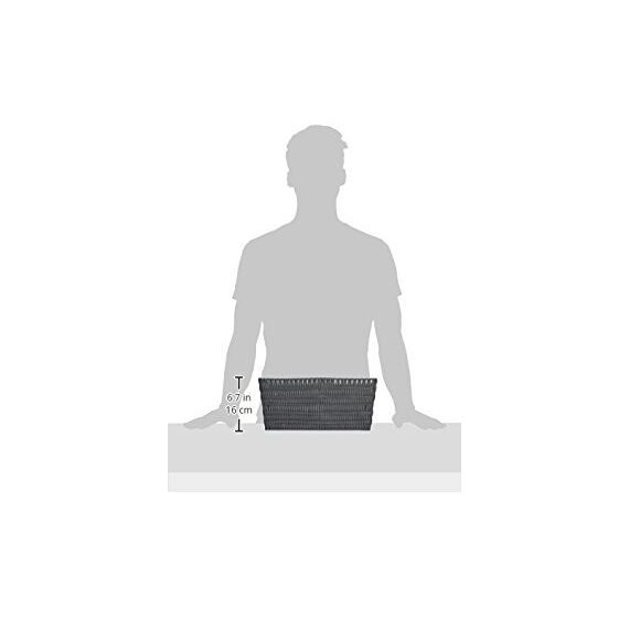 Whitmor Rattique Aufbewahrungskörbe, Grau, 3-teiliges Set