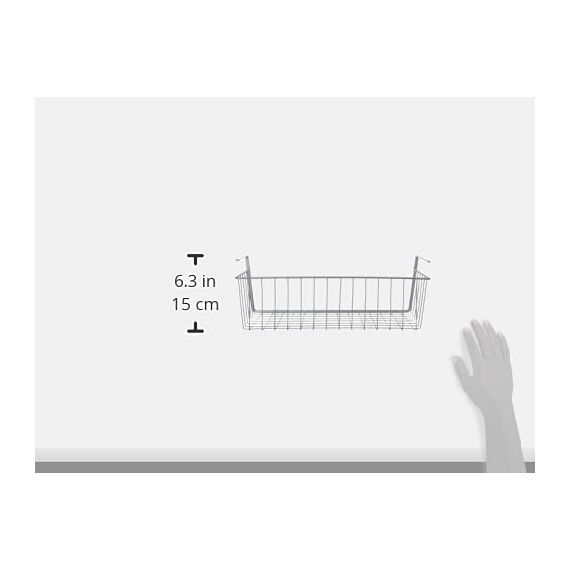 Metaltex 364840094 Kanguro Schrankkorb, 40 cm, silber (Packung mit 2)