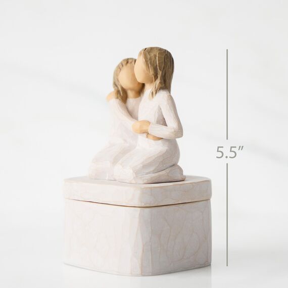 Willow Tree Erinnerungsbox mit Aufschrift "Sister Mine", geformt, handbemalt