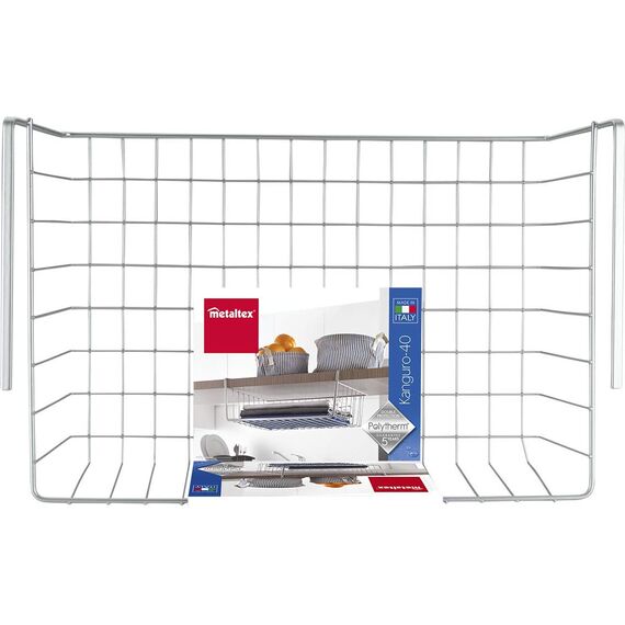 Metaltex 364840094 Kanguro Schrankkorb, 40 cm, silber (Packung mit 2)