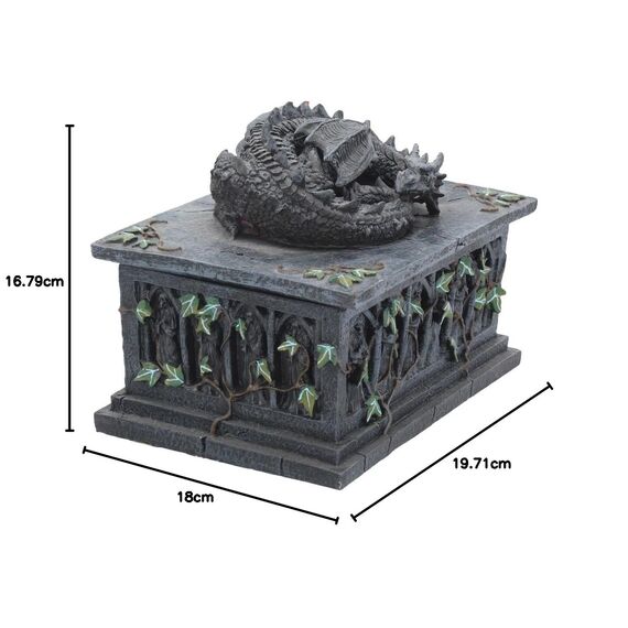 Nemesis Now Tarot-Box Drache, 17 cm, Schwarz, Kunstharz, Einheitsgröße