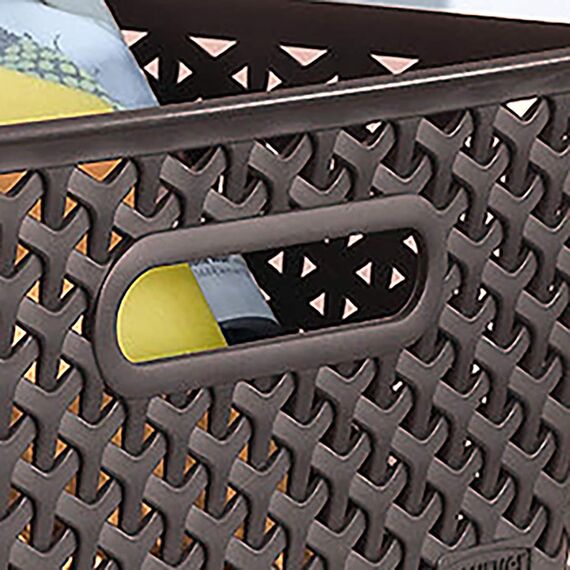 Curver 03610-210-00 Dekorativer Korb My Style S, 4 L, Dunkelbraun