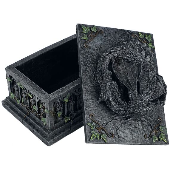 Nemesis Now Tarot-Box Drache, 17 cm, Schwarz, Kunstharz, Einheitsgröße