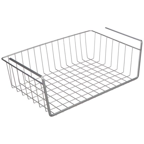 Metaltex 364840094 Kanguro Schrankkorb, 40 cm, silber (Packung mit 2)