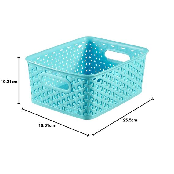 Curver 03610-X34-00 Korb My Style, Plastik, Molokai blau, 25.5 x 19.6 x 10.2 cm