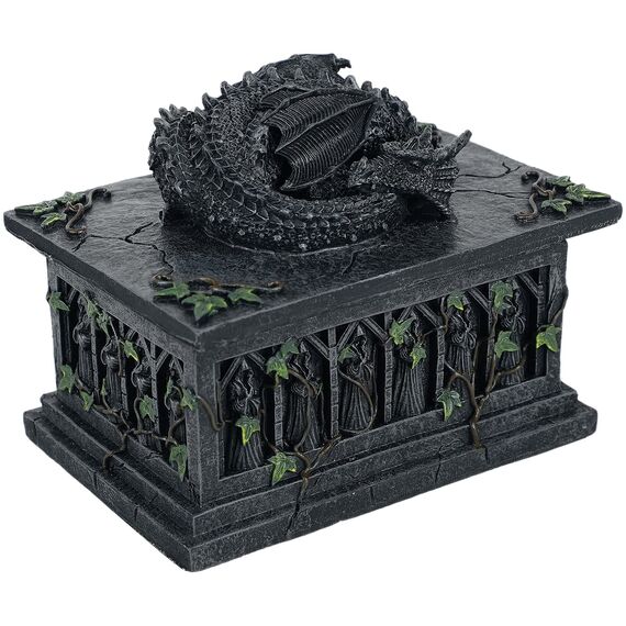 Nemesis Now Tarot-Box Drache, 17 cm, Schwarz, Kunstharz, Einheitsgröße