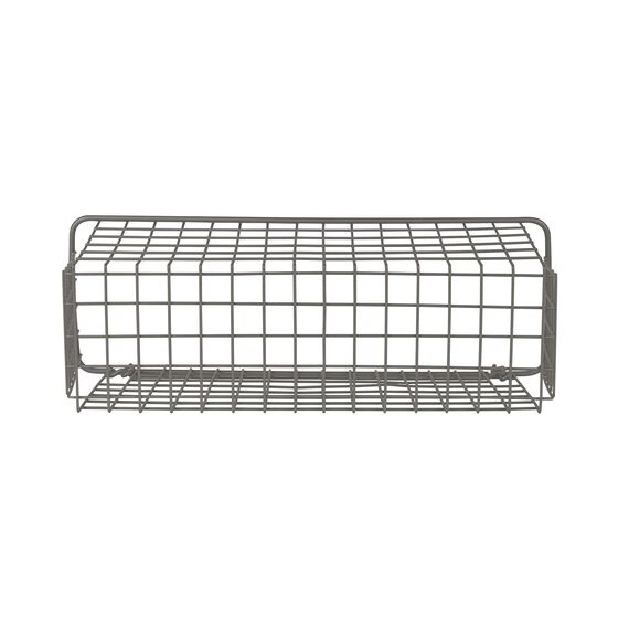 Spectrum Diversified 38,1 x 12,7 x 17,8 cm Stecktafel und Wandmontagekorb Montagekorb, Stahl, Industrial Grey, 15" L W