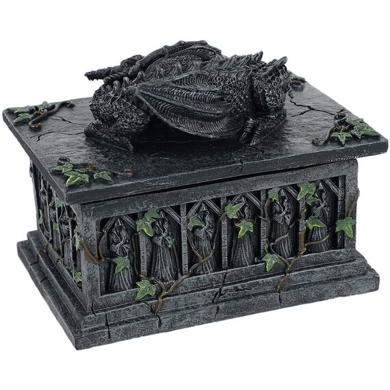 Nemesis Now Tarot-Box Drache, 17 cm, Schwarz, Kunstharz, Einheitsgröße