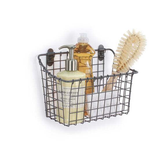 Spectrum Diversified Vintage Schrank & Wandhalterung, groß, Industriegrau