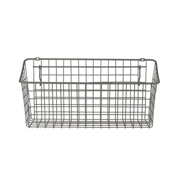 Spectrum Diversified 38,1 x 12,7 x 17,8 cm Stecktafel und Wandmontagekorb Montagekorb, Stahl, Industrial Grey, 15" L W