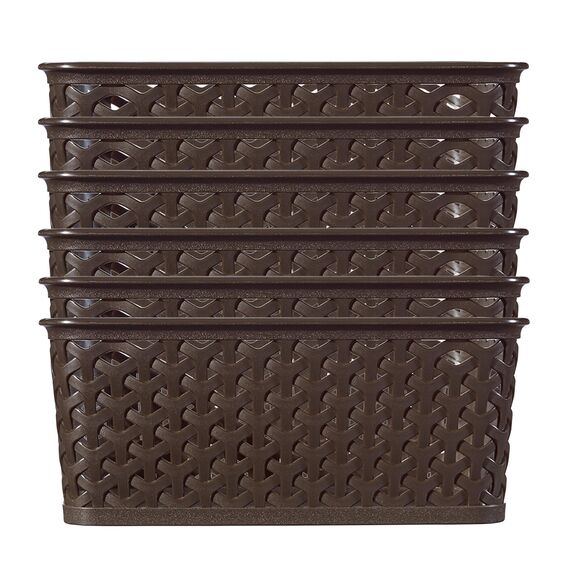 CURVER Cesta My Style 13L Chocolate Dekorativer Korb, Polypropylene, 35 x 13 x 30 cm, 1 Pc