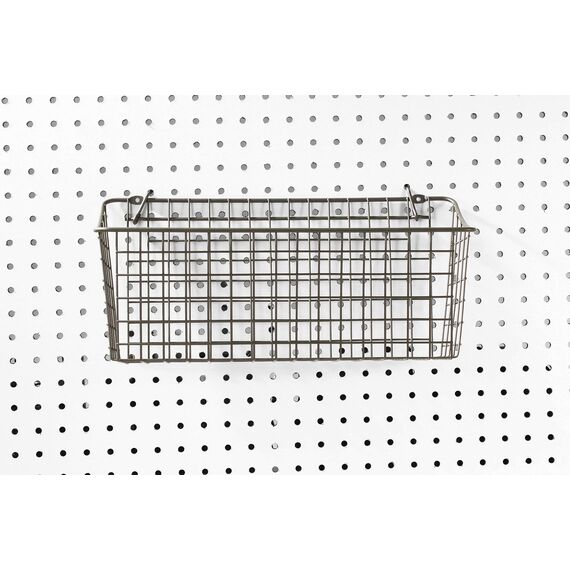 Spectrum Diversified 38,1 x 12,7 x 17,8 cm Stecktafel und Wandmontagekorb Montagekorb, Stahl, Industrial Grey, 15" L W