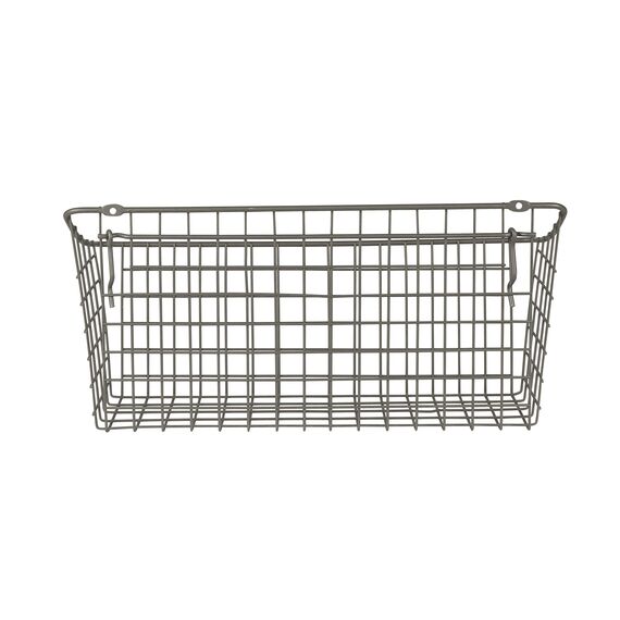 Spectrum Diversified 38,1 x 12,7 x 17,8 cm Stecktafel und Wandmontagekorb Montagekorb, Stahl, Industrial Grey, 15" L W