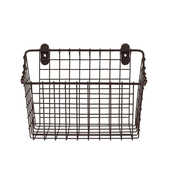 Spectrum Diversified Vintage Aufbewahrungskorb zur Wandmontage, groß, Bronze
