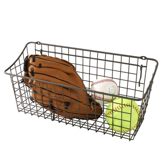 Spectrum Diversified 38,1 x 12,7 x 17,8 cm Stecktafel und Wandmontagekorb Montagekorb, Stahl, Industrial Grey, 15" L W