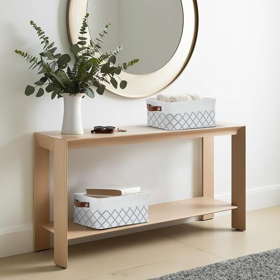 DECOMOMO Faltbarer Aufbewahrungskorb aus robustem kationischem Stoff, würfelförmig, mit Griffen, für die Organisation von Regal, Kinderzimmer, Zuhause, klein, 30x20x15 cm) – 6 Stück