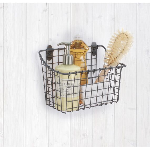 Spectrum Diversified Vintage Schrank & Wandhalterung, groß, Industriegrau