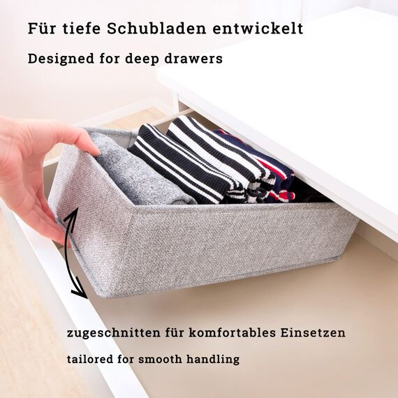 SIMPLE JOY® MALM FileFolding Box für ikea Kommode; DAS ORIGINAL; passgenau; Stabiler Boden; Schubladen Ordnungssystem, 4er Set
