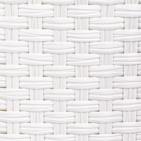 Seville Classics Premium handgewebter tragbarer Wäschekorb mit Tragegriffen, Haushaltsaufbewahrung für Kleidung, Bettwäsche, Laken, weiß, ovaler Korb