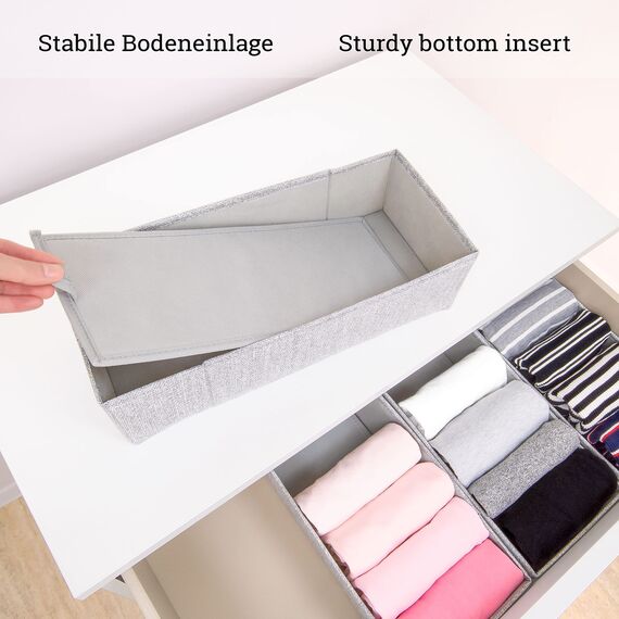 SIMPLE JOY® MALM FileFolding Box für ikea Kommode; DAS ORIGINAL; passgenau; Stabiler Boden; Schubladen Ordnungssystem, 4er Set
