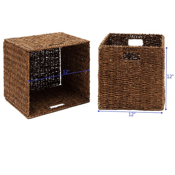 Trademark Innovations Faltbarer Aufbewahrungskorb mit Eisendrahtgestell (2 Stück)