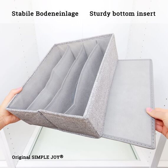 SIMPLE JOY® PAX100 Organizer für ikea Kleiderschrank; DAS ORIGINAL; passgenau; Stabiler Boden; Schubladen Ordnungssystem für Socken, BHs, Unterwäsche, Krawatten; 6er Set