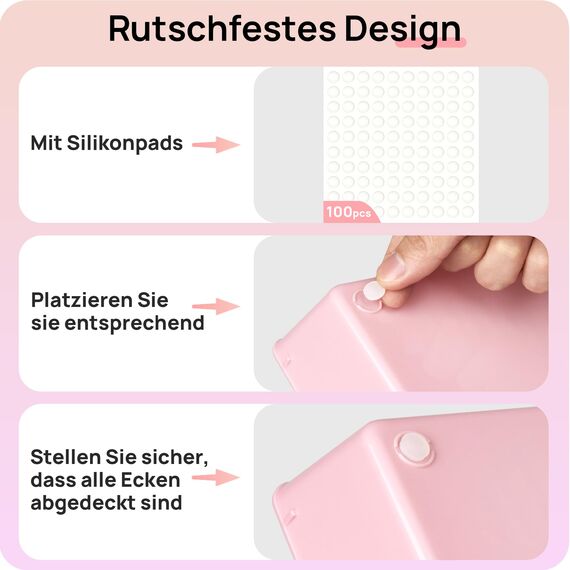 Vtopmart 25 Stücke Rosa Schubladen Organizer mit 4 Größen, Make up Ordnungssystem, Schminktisch Organizer Einsetzbar für Makeup, Küchen, Badezimmer, Büro, Schminktisch