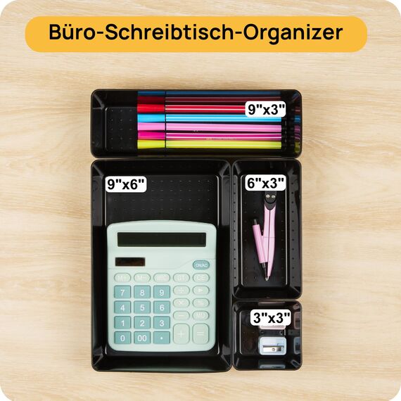 Vtopmart 25 Stücke Schubladen Organizer mit 4 Größen, Make up Ordnungssystem, Schminktisch Organizer Einsetzbar für Büro, Werkzeugraum