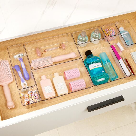 Vtopmart 44 Stücke Schminktisch Organizer mit 4 Größen, Schubladen Organizer, Schubladen Ordnungssystem für Makeup, Küchen, Badezimmer, Büro