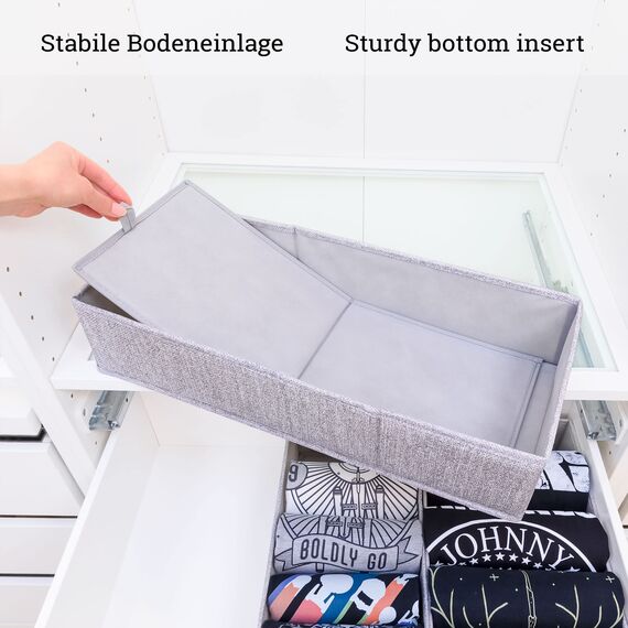 SIMPLE JOY® PAX75 FileFolding Box für IKEA Pax Kleiderschrank; DAS ORIGINAL; passgenau; Stabiler Boden; Schubladen Ordnungssystem, 3er Set