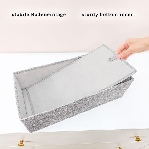 SIMPLE JOY® HEMNES FileFolding Box für ikea Hemnes Kommode, DAS ORIGINAL; passgenau; Stabiler Boden; Schubladen Ordnungssystem; Wickelbedarf, Kinderkleidung, Spielzeug, Pullis; 4er Set