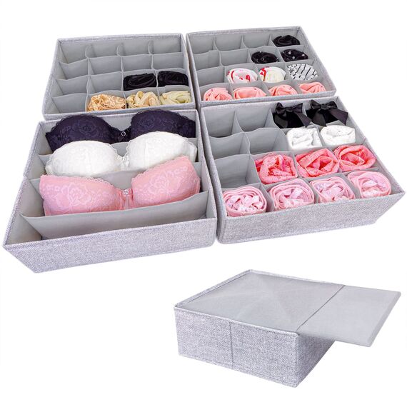 SIMPLE JOY® PAX75 Organizer für ikea Kleiderschrank; DAS ORIGINAL; passgenau; Stabiler Boden; Schubladen Ordnungssystem für Socken, BHs, Unterwäsche, Krawatten; 4er Set