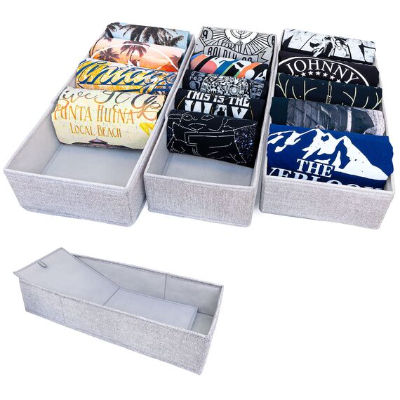 SIMPLE JOY® PAX75 FileFolding Box für IKEA Pax Kleiderschrank; DAS ORIGINAL; passgenau; Stabiler Boden; Schubladen Ordnungssystem, 3er Set