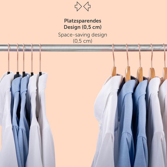 Blumtal Kleiderbügel Samt 100 Stück - Bügel Samt 360° drehbar und belastbar - Bügel Kleider platzsparend und rutschfest - Kleiderbügel Schwarz mit Samtbezug - Samtbügel - Schwarze Kleiderbügel